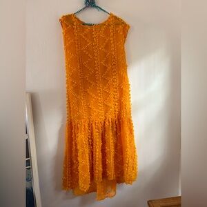 Anthropologie Maeve Orange Textured Top